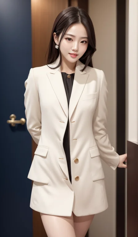 Korean Woman, Journalist, Newsroom Setting, Notebook, Pen, I...