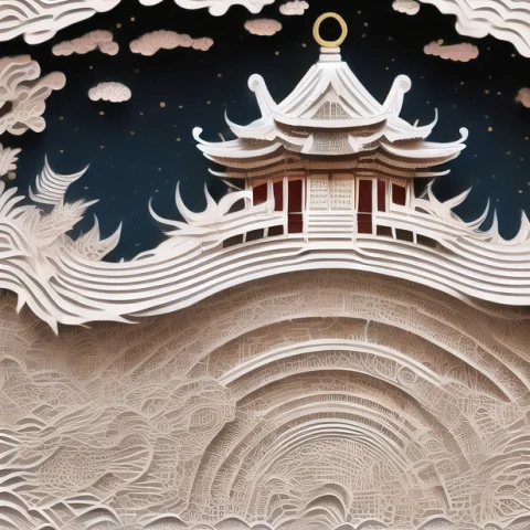Mdjrny-pprct,chinese Temple, Gardens, Mountains And Rivers,... — Stable Diffusion AI Prompt: mdjrny-pprct,Chinese temple, gardens, mountains and rivers, clouds, (high detail...