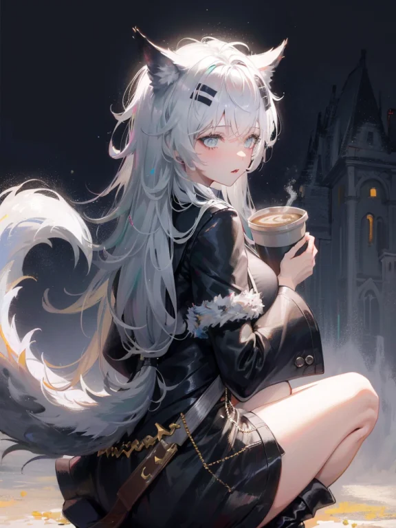 Rhorrormare,1girl,shamare,look Back,legs Apart,squatting,wol...