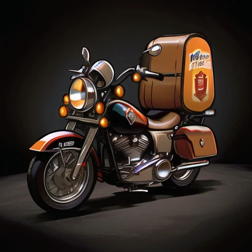 Masterpiece Illustration1.3 Vintage Harley Davidson As Deliv...
