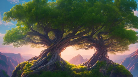 Tree Of Life, Artwork By Tooth Wu And Wlop And Beeple, Octan... — Stable Diffusion AI Prompt: tree of life, artwork by tooth wu and wlop and beeple, octane render, trending o...