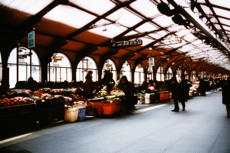 Lomo Style Photograph Of A Train Station Converted Into A Ma...
