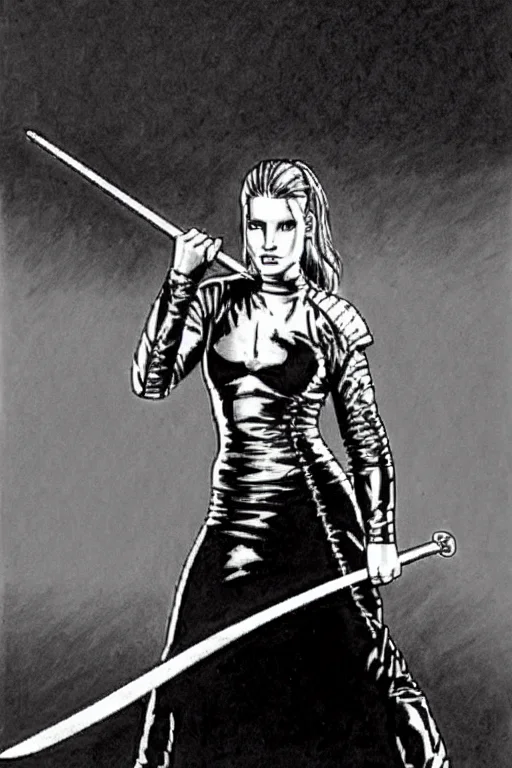 Therpgchargenesafart 1girl Holding A Sabre