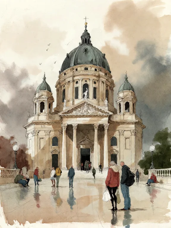 Bradhamel Art Style. A Grand, Symmetrical Baroque-style Cath...