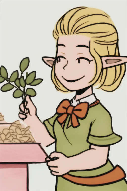 Lorapseudopeanuts0.925 Girl, Elf, Dress, Smile
