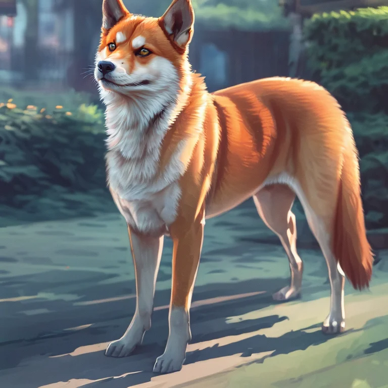 A Shiba Inu Sitting In A Park In Kiyoto Scg768-euphoria
