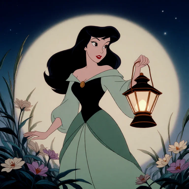 Disney Mid-century Animation, The Image Shows A Woman In A G...