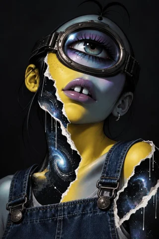 Make Part Of Her Skin Yellow — Stable Diffusion AI Prompt: make part of her skin yellow