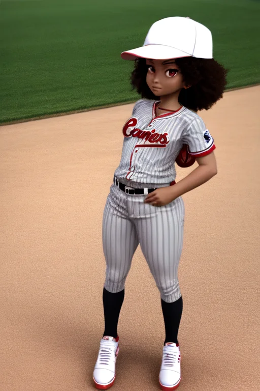Chantel3d, Baseball Cap,baseball Uniform,full Body,red Eyes,...