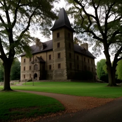 A Dark Castle, Fantasy Style — Stable Diffusion AI Prompt: a dark castle, fantasy style