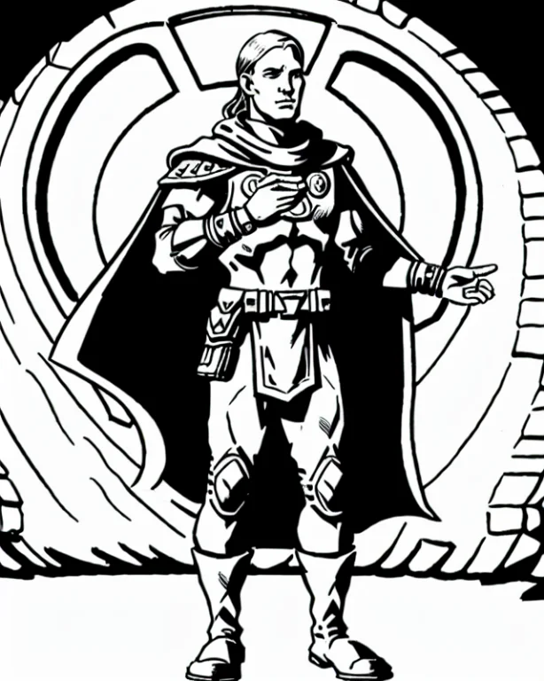 Alloldrpgarts1 Monochrome, Greyscale, 1boy, Malefocus, Cape,...