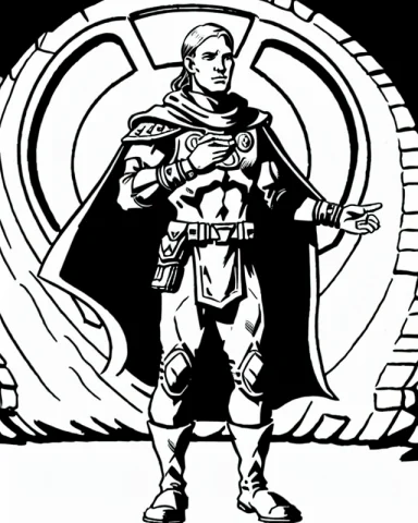 Alloldrpgarts1 Monochrome, Greyscale, 1boy, Malefocus, Cape,... — Stable Diffusion AI Prompt: AllOldRPGArtS1 monochrome, greyscale, 1boy, male_focus, cape, armor, arm_up, roc...
