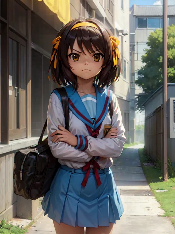 Masterpiece1.4, Best Quality1.4 Haruhi Suzumiya1.2, School U...