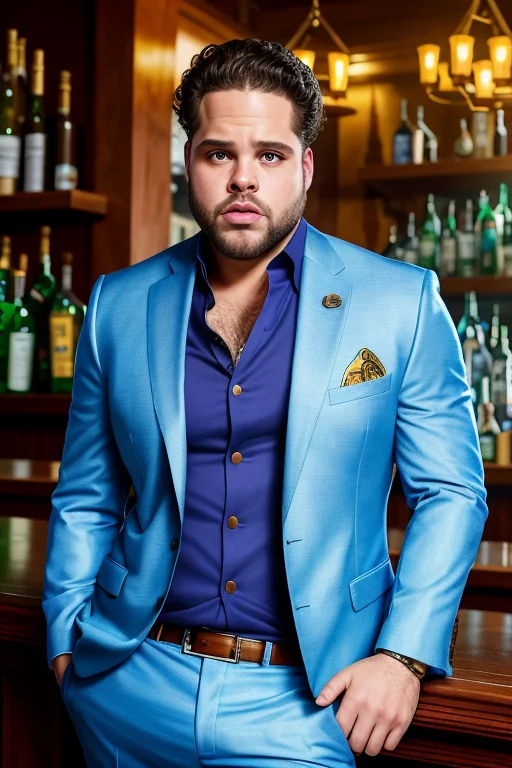 Portrait Photo Of Gregnobodysd15 Man At The Bar Suit Jacket...