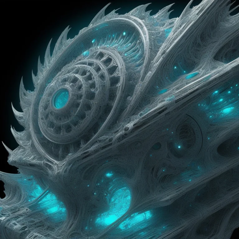 Biomechanical Spaceship, Gyroid Hull Structure, Cruising Thr...