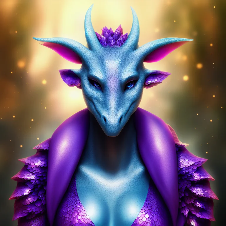 Artistic, Holyquality, Dragon, Detailed Scales,, Smile, Blue...