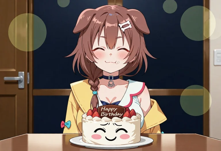 Inugami Korone Appears With Her Room Decorated For Her Birth...