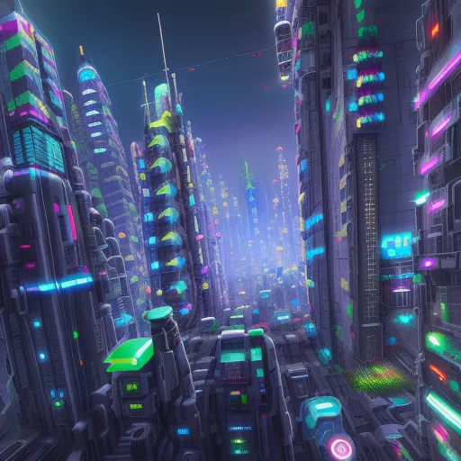 A Wide Shot Of A Cyberpunk City