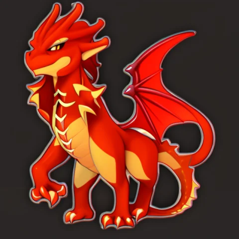Masterpiece, Icon, Cute Red Dragon Smiling, Darkbackground,... — Stable Diffusion AI Prompt: masterpiece, icon, cute red dragon smiling, dark_background, illustration,