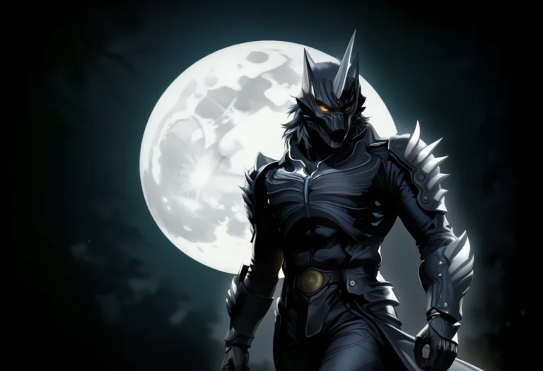 Zen Aku. Walking With Strength And Determination. Night Time...