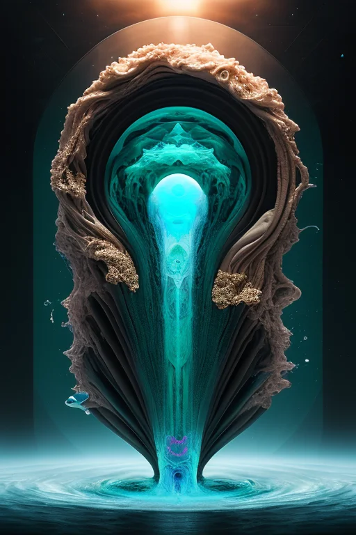 An Art Rzp4ss4ge Composition , Liquid Flow