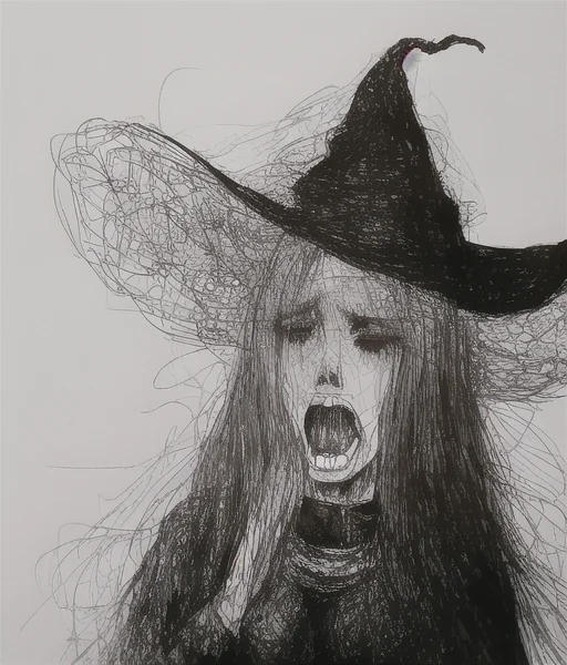 Ghost Girl, 1girl, Witch, Madziowap, Jaggy Linesloramadziowa...