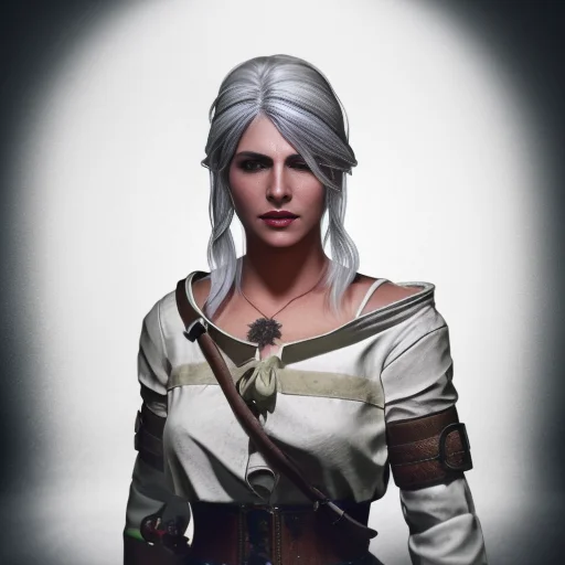 A Photo Of A Sks Woman With White Hair