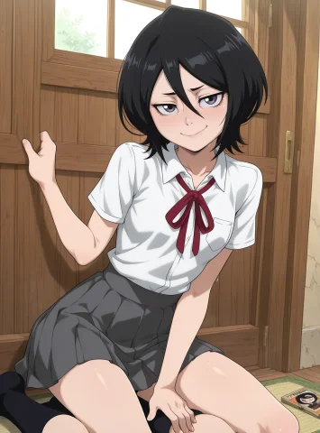 Masterpiece, Best Quality,safe,uroborosstyle,1girl,solo,kuch... — Stable Diffusion AI Prompt: masterpiece, best quality,safe,uroborosstyle,1girl,(solo),kuchiki rukia,looking...
