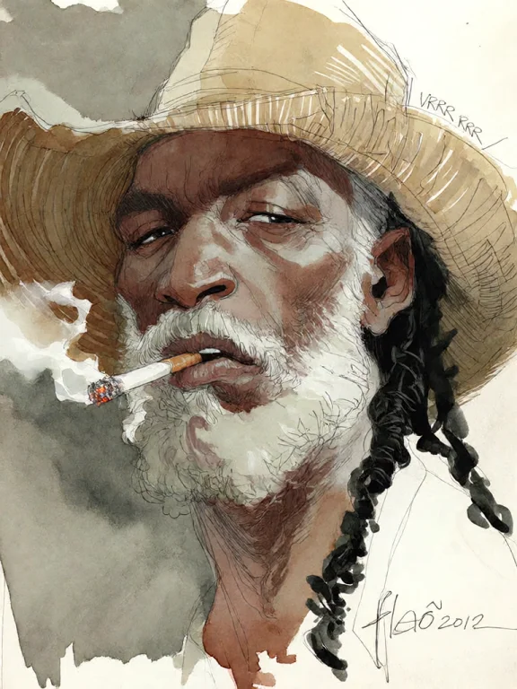 Bradhamel Art Style. A Detailed Watercolor And Ink Illustrat...