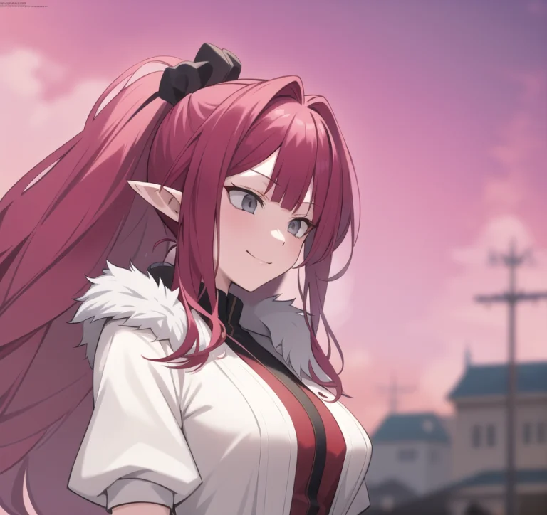 Freefit, Alternate Costume, 1girl, Solo, Smirk, Pointy Ears,...