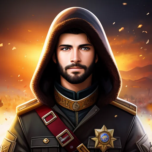 Masterpiece Portrait Of Man As War Driver, Eyes Realistic An...