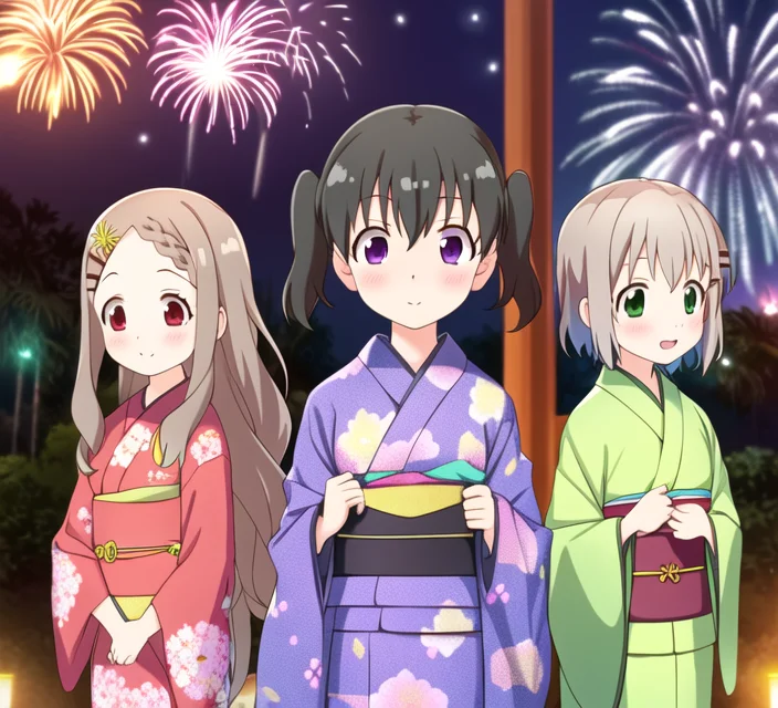 3people, Yukimuraaoi Aobakokona Kurauehinata, Fanart, Style...