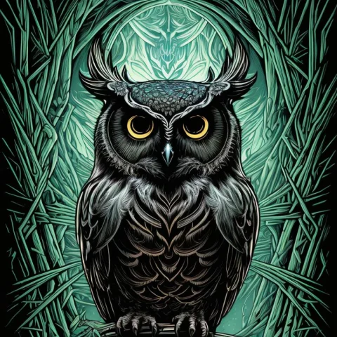 By Dan Mumford1.4 Extremely Epic Illustration, An Owl, Intri... — Stable Diffusion AI Prompt: By (dan mumford:1.4) extremely epic illustration, an owl, intricate intricate, d...