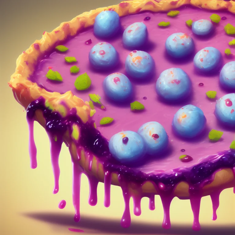 Foodcrit, Blueberry Pie, Vibrant Colors