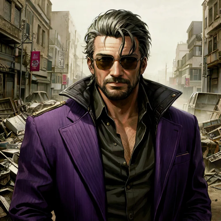 By Simon Bisley, A Drug Lord Wearing A Purple Suit, Sunglass...