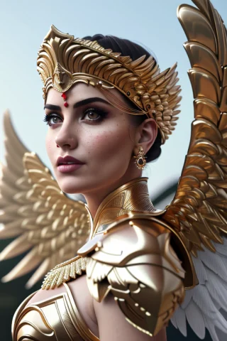 A 3d Render Of Epic Portrait Close Shot Of Beautiful Turkish... — Stable Diffusion AI Prompt: A 3d render of epic portrait close shot of beautiful turkish woman wearing with...