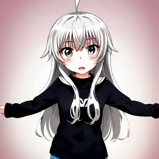 Loranyaruko1, 1 Girl Silver Hair, Long Hair, Long Sleeves, M...