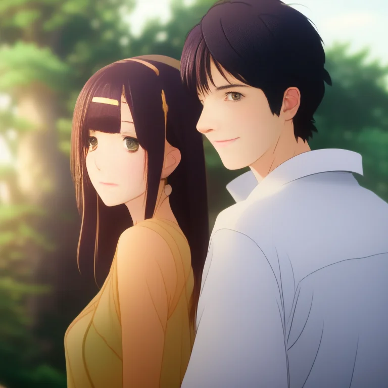 Head And Shoulders Portrait Of A Couple By Wakasakakiage21h