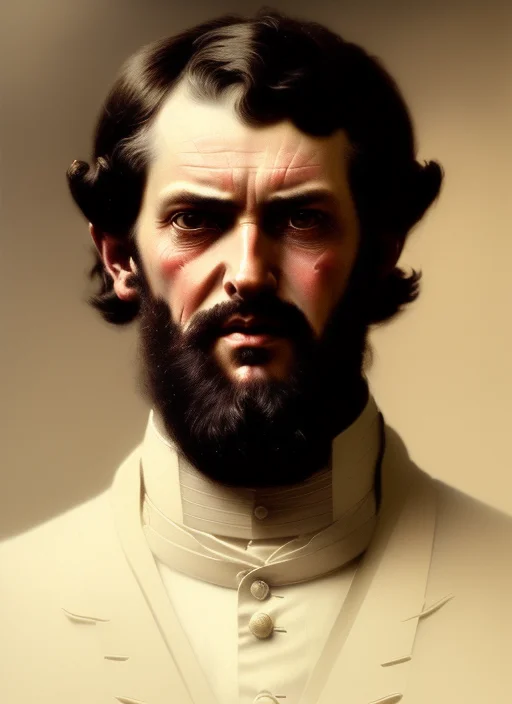 Portrait Of A Man As Victorian Aristocrat, Detailed Face, 19...