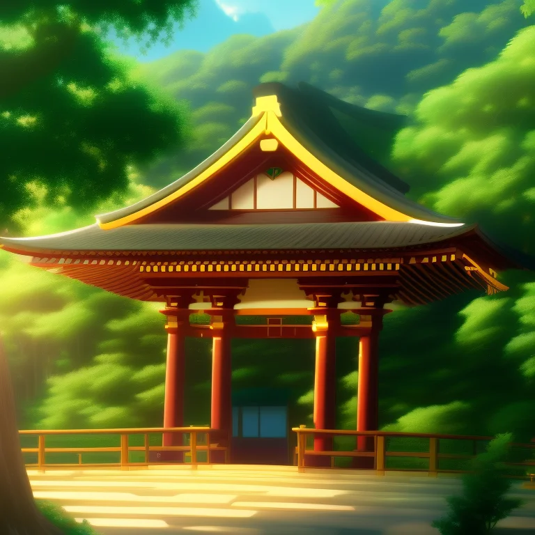 A Shinto Temple By Wakasakakiage21h
