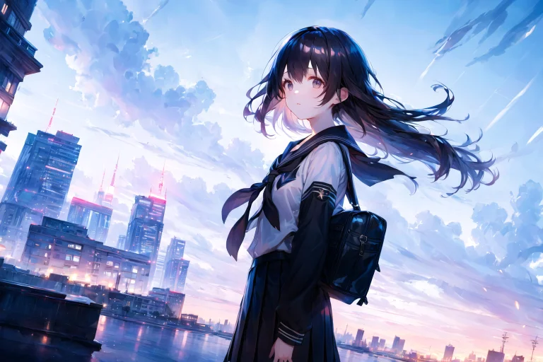 Masterpiece, Best Quality,best Aesthetic,1girl Holding Schoo...