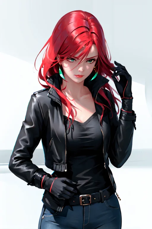 Wlop, 1girl, Black Gloves, Black Jacket, Character Request,...
