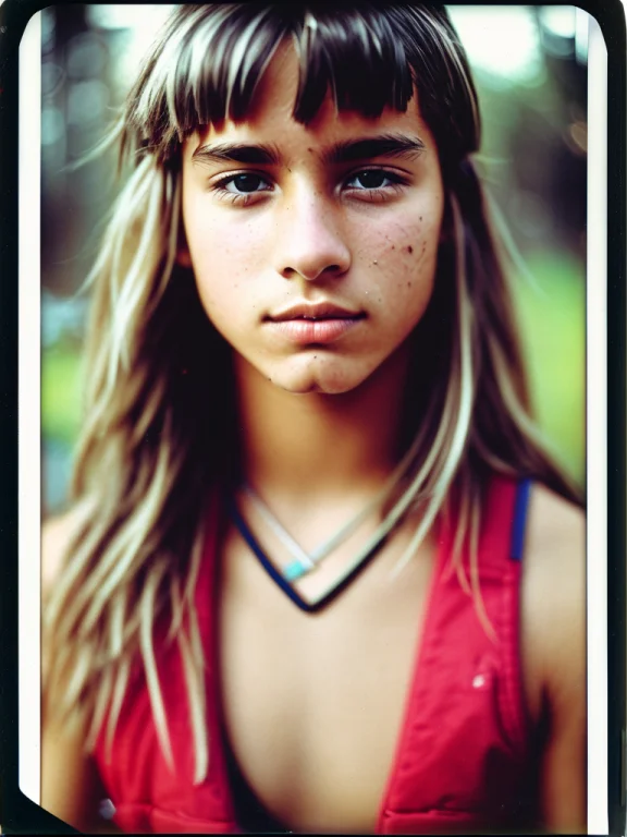Polaroid, Full Frame Close Portrait,  18yo Monique Gabrielle...