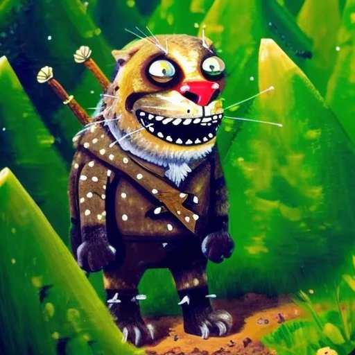Witcher Cat, Forest Background, Lozhkin, Big Smile, Accurate...
