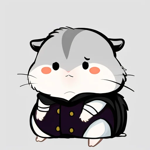 Xiaoyuehan, Hamster,simplebackground, Whitebackground,fullbo...
