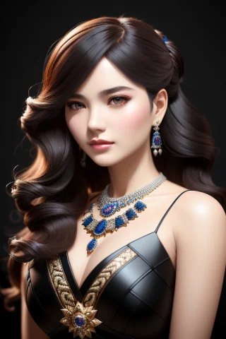 Modelshoot Style Fromside1.3,a Long Wavvy Caremel Hair Beaut... — Stable Diffusion AI Prompt: modelshoot style (from_side:1.3),a long wavvy caremel hair beautiful light makeu...