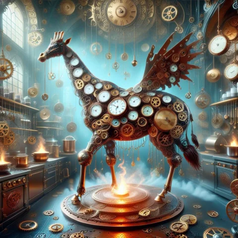 Masterpiece, Best Quality, Highly Detailed, Sharp Focus A H... — SDXL AI Prompt: masterpiece, best quality, highly detailed, sharp focus > A hyper-detailed Clock...