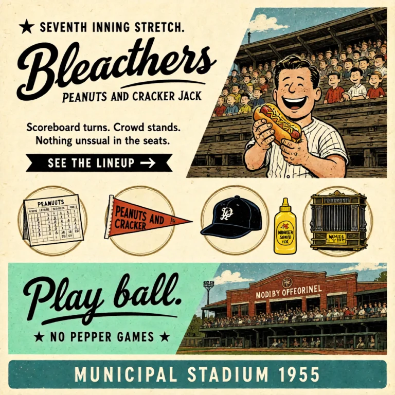 A Retro 1950s Mid-century Ballpark Program Homepage Hero  Se...