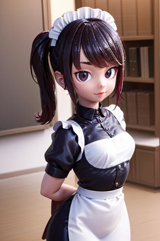 Masterpiece, Best Quality,1girl,maid Apron,maid Headdress,lo...
