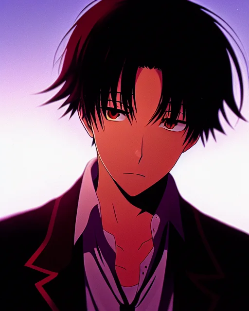 Ayanokouji 1boy Dark Expressive Portrait Of The Digitally Gl...
